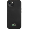 Lacoste Liquid Silicone Microfiber Croc Logo MagSafe Case for iPhone 13/14/15 Black - (LCHMP14SSLOK)