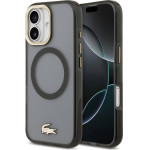 Lacoste PC/TPU Frosted Finish Gold Logo MagSafe Case for iPhone 17 Black - (LCHMP17SUFWAK)