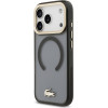 Lacoste PC/TPU Frosted Finish Gold Logo MagSafe Case for iPhone 17 Pro Black - (LCHMP17LUFWAK)