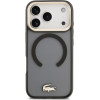 Lacoste PC/TPU Frosted Finish Gold Logo MagSafe Case for iPhone 17 Pro Black - (LCHMP17LUFWAK)