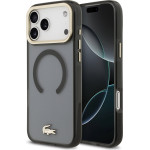 Lacoste PC/TPU Frosted Finish Gold Logo MagSafe Case for iPhone 17 Pro Max Black - (LCHMP17XUFWAK)