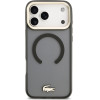 Lacoste PC/TPU Frosted Finish Gold Logo MagSafe Case for iPhone 17 Pro Max Black - (LCHMP17XUFWAK)