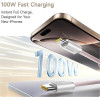 Baseus Dynamic 4 Pro Series Data Cable USB-C - USB-C 100W 1m Baby Pink - (P10385200411-00)
