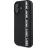 DKNY 3D Rubber Repeat Logo Line Case for iPhone 16 Black - (DKHCP16S3DVSDLK)