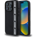 DKNY 3D Rubber Repeat Logo Line Case for iPhone 16 Pro Max Black - (DKHCP16X3DVSDLK)