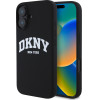 DKNY Liquid Silicone Arch Logo MagSafe Case for iPhone 16 Plus Black - (DKHMP16MSNYACH)