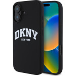 DKNY Liquid Silicone Arch Logo MagSafe Case for iPhone 16 Plus Black - (DKHMP16MSNYACH)