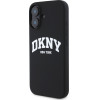 DKNY Liquid Silicone Arch Logo MagSafe Case for iPhone 16 Plus Black - (DKHMP16MSNYACH)
