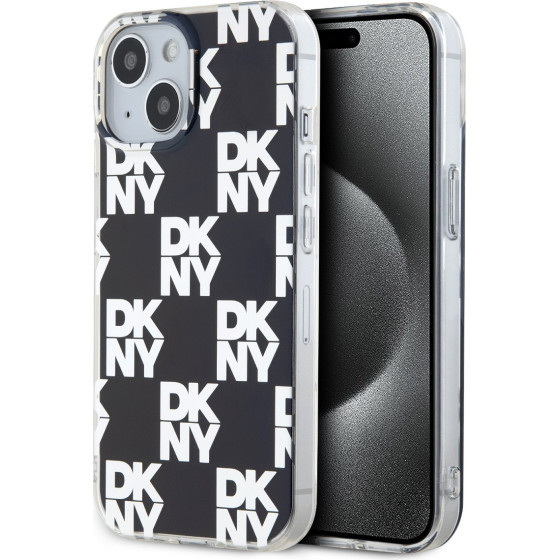 DKNY PC/TPU Checkered Pattern Case for iPhone 14 Black - (DKHCP14SHDLCEK)