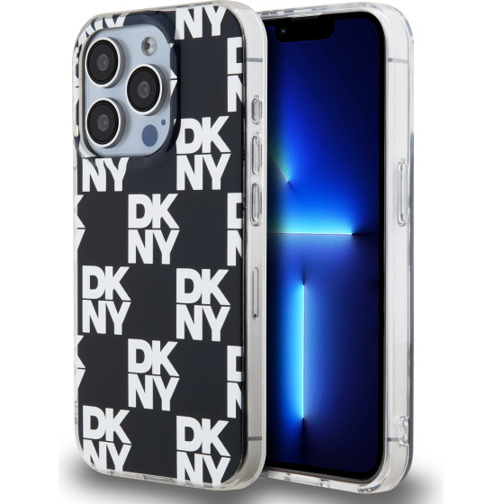 DKNY PC/TPU Checkered Pattern Case for iPhone 14 Pro Max Black - (DKHCP14XHDLCEK)