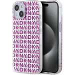 DKNY PC/TPU Repeat Pattern Case for iPhone 15 Pink - (DKHCP15SHOPECP)