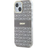 DKNY PC/TPU Repeat Pattern Tonal Stripe Magsafe Case for iPhone 14 Beige - (DKHMP14SHRHSEE)