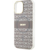 DKNY PC/TPU Repeat Pattern Tonal Stripe Magsafe Case for iPhone 14 Beige - (DKHMP14SHRHSEE)