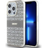 DKNY PC/TPU Repeat Pattern Tonal Stripe Magsafe Case for iPhone 14 Pro Beige - (DKHMP14LHRHSEE)