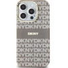 DKNY PC/TPU Repeat Pattern Tonal Stripe Magsafe Case for iPhone 14 Pro Beige - (DKHMP14LHRHSEE)