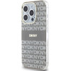 DKNY PC/TPU Repeat Pattern Tonal Stripe Magsafe Case for iPhone 14 Pro Beige - (DKHMP14LHRHSEE)