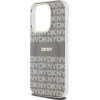 DKNY PC/TPU Repeat Pattern Tonal Stripe Magsafe Case for iPhone 14 Pro Beige - (DKHMP14LHRHSEE)