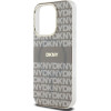 DKNY PC/TPU Repeat Pattern Tonal Stripe Magsafe Case for iPhone 14 Pro Max Beige - (DKHMP14XHRHSEE)