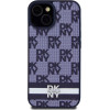 DKNY PU Leather Checkered Pattern and Stripe Case for iPhone 15 Blue - (DKHCP15SPCPTSSB)
