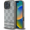 DKNY PU Leather Checkered Pattern and Stripe Case for iPhone 16 Pro Beige - (DKHCP16LPCPTSSE)