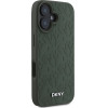 DKNY PU Leather Grid Pattern Magsafe Case for iPhone 16 Green - (DKHMP16SPSGPHMN)