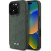 DKNY PU Leather Grid Pattern Magsafe Case for iPhone 16 Pro Green - (DKHMP16LPSGPHMN)