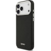 DKNY PU Leather Metal Logo Wrist Chain MagSafe Case for iPhone 17 Pro Max Black - (DKHMP17XPDHWSK)