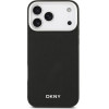 DKNY PU Leather Metal Logo Wrist Chain MagSafe Case for iPhone 17 Pro Max Black - (DKHMP17XPDHWSK)