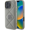 DKNY PU Leather Quilted Stack Logo Case for iPhone 16 Pro Max Grey - (DKHCP16XPQDSLG)
