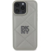 DKNY PU Leather Quilted Stack Logo Case for iPhone 16 Pro Max Grey - (DKHCP16XPQDSLG)