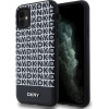 DKNY PU Leather Repeat Pattern Bottom Stripe MagSafe Case for iPhone 11 Black - (DKHMN61PSOSPK)