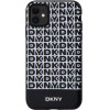 DKNY PU Leather Repeat Pattern Bottom Stripe MagSafe Case for iPhone 11 Black - (DKHMN61PSOSPK)