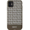 DKNY PU Leather Repeat Pattern Bottom Stripe MagSafe Case for iPhone 11 Brown - (DKHMN61PSOSPW)