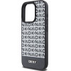 DKNY PU Leather Repeat Pattern Bottom Stripe MagSafe Case for iPhone 13 Pro Max Black - (DKHMP13XPSOSPK)