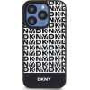 DKNY PU Leather Repeat Pattern Bottom Stripe MagSafe Case for iPhone 14 Pro Black - (DKHMP14LPSOSPK)