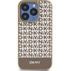 DKNY PU Leather Repeat Pattern Bottom Stripe MagSafe Case for iPhone 14 Pro Max Brown - (DKHMP14XPSOSPW)