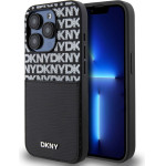 DKNY PU Leather Repeat Pattern Card Pocket Case for iPhone 14 Pro Black - (DKHCP14LPCRTHLK)