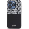 DKNY PU Leather Repeat Pattern Card Pocket Case for iPhone 14 Pro Max Black - (DKHCP14XPCRTHLK)