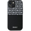 DKNY PU Leather Repeat Pattern Card Pocket Case for iPhone 15 Black - (DKHCP15SPCRTHLK)