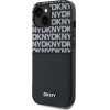 DKNY PU Leather Repeat Pattern Card Pocket Case for iPhone 15 Black - (DKHCP15SPCRTHLK)