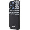 DKNY PU Leather Repeat Pattern Card Pocket Case for iPhone 15 Pro Max Black - (DKHCP15XPCRTHLK)