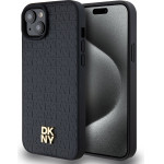 DKNY PU Leather Repeat Pattern Stack Logo MagSafe Case for iPhone 13 Black - (DKHMP13MPSHRPSK)