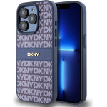 DKNY PU Leather Repeat Pattern Tonal Stripe Case for iPhone 14 Pro Max Blue - (DKHCP14XPRTHSLB)