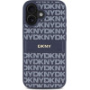 DKNY PU Leather Repeat Pattern Tonal Stripe Case for iPhone 16 Blue - (DKHCP16SPRTHSLB)