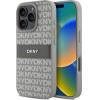 DKNY PU Leather Repeat Pattern Tonal Stripe Case for iPhone 16 Pro Beige - (DKHCP16LPRTHSLE)