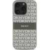 DKNY PU Leather Repeat Pattern Tonal Stripe Case for iPhone 16 Pro Beige - (DKHCP16LPRTHSLE)