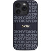 DKNY PU Leather Repeat Pattern Tonal Stripe Case for iPhone 16 Pro Blue - (DKHCP16LPRTHSLB)