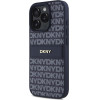 DKNY PU Leather Repeat Pattern Tonal Stripe Case for iPhone 16 Pro Blue - (DKHCP16LPRTHSLB)