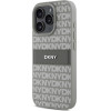 DKNY PU Leather Repeat Pattern Tonal Stripe Case for iPhone 16 Pro Max Beige - (DKHCP16XPRTHSLE)