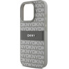 DKNY PU Leather Repeat Pattern Tonal Stripe Case for iPhone 16 Pro Max Beige - (DKHCP16XPRTHSLE)